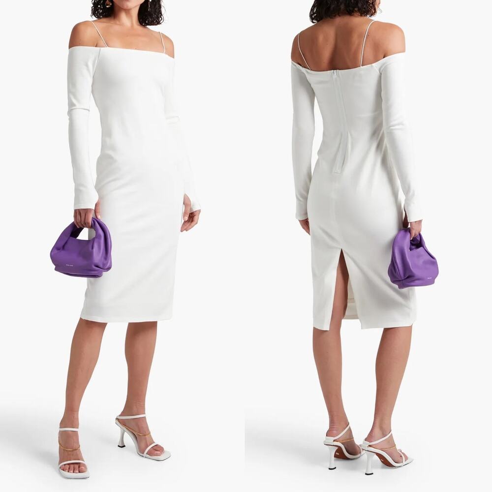 White Alice + Olivia Dorinda Off The Shoulder Midi Dress 2